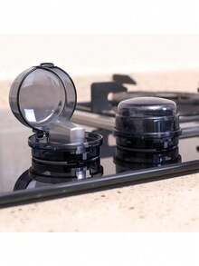 2 件/5 件透明炉灶旋钮盖 - 用儿童安全锁保护小孩，适用于烤箱/炉灶/燃气灶 - 婴儿/幼儿厨房防护罩 - 检查尺寸 - 彩色 - 查看 12