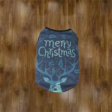 Dog Tank Tops Christmas Clothes Cute Elk Letter Print Sleeveless T-Shirt Pet Lightweight Soft Dog Clothes For Puppy Cats