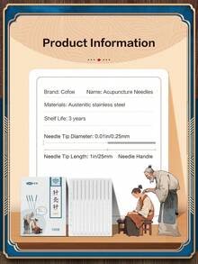 Cofoe 100 支体针针灸简单实用多功能一次性针灸针中医理疗针 - 銀色 - 查看 8