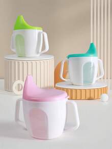 KUNT 1 pieza Vaso con boquilla para bebé, botella de agua a prueba de fugas e inclinaciones, taza de plástico de 150ml - Multicolor - Ver 2