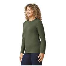 Gildan Unisex Adult Soft Touch LongSleeved TShirt (Military Green) - 軍綠色 - 查看 3