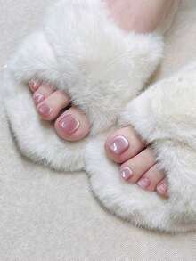 Bộ 24 móng chân giả đính đá mắt mèo màu hồng Y2K, vừa vặn hoàn hảo với móng tay giả bằng acrylic, chứa 1 keo dán và 1 dũa móng, móng tay mùa hè phù hợp cho cả nam và nữ, sử dụng hàng ngày, tiệc tùng, đồ dùng làm móng - Màu Hồng baby - Xem 7