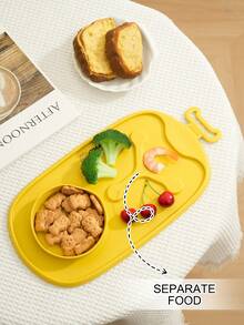 1pc Personalized Customized Name Baby Silicone Bowl, Customized Baby Tableware, Non-Slip Baby Feeding Plate, Printable On Demand, Baby Food Storage Bowl, Baby Baptism Gift - Multicolor - View 6