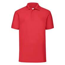 Fruit of the Loom Mens 65/35 Polo Shirt (Red) - Red - View 1