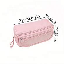 1 件返校：粉色铅笔盒文具袋，适合中学生、小学生，9 层大容量可爱卡通铅笔盒、文具盒、学生礼物、新年礼物、完美的学校和办公用品