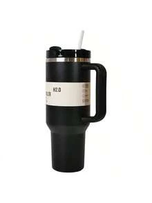 STANLEYSINCE 1913 40 Oz Stainless Steel Tumbler Double Wall Vacuum Insulated Portable Drinking Cup Travel Iced Coffee Mug Summer Drinkware With Handle And Straw, Perfect For Travel, Home, Office, Gift, Ice Drinks And Hot Drinks - 40oz - 查看 7