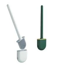 Escova Sanitária Para Limpar Vaso Privada Silicone Com Suporte Banheiro - Aleatória - Visão 5