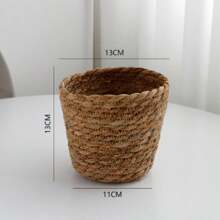 Panier tressé style ferme à fleurs, vase DIY. Panier de rangement multifonctionnel