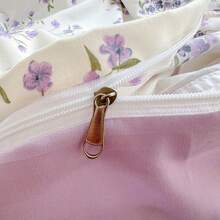 1pc Soft And Comfortable Ins Style Wrinkle Washed Ditsy Floral Pattern Duvet Cover, Double-Layer Gauze Single Quilt Cover - Multicolor - View 11