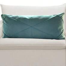 Kit 2 Almofada Baguete Grande Retangular Cruzada Cheia 70cm x 30cm - Azul menta - Visão 2
