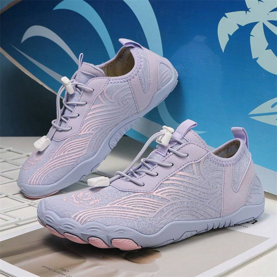 1 Pair 2025 Spring/Summer Outdoor Sport Aqua Shoes For Men & Women, Breathable Hiking Trekking Fishing Wading Water Shoes, Quick Drying Anti-Slip Odor Resistant Lightweight Couples Yoga Running Sneakers