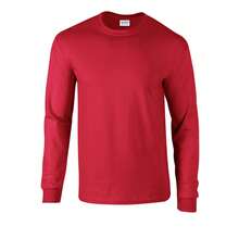 Gildan Unisex Adult Ultra Cotton LongSleeved TShirt (Red) - 紅色 - 查看 1