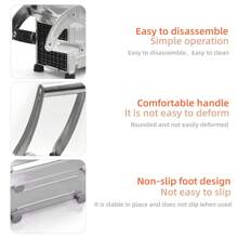 1pc Manual Potato Slicer, 304 Stainless Steel Multi-Function Cucumber And Radish Slicer, Home Fries Maker, Potato Cutter, Kitchen Accessories, Kitchen Items, Vegetable Cutter, French Fry Cutter,