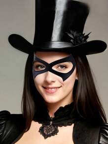 1pc Cat Woman Mask And 1pc Cat Ears Headband, Mask Masquerade Mask Cat Woman Accessories For Cosplay Party,Cat Woman Costume,Cosplay Costumes Woman ,Black Cat Costume Adult