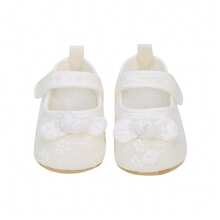 Infant Baby Girls Shoes Non-Slip Soft Soled Lace Bowknot Flats Toddler First Walker  Princess Shoes