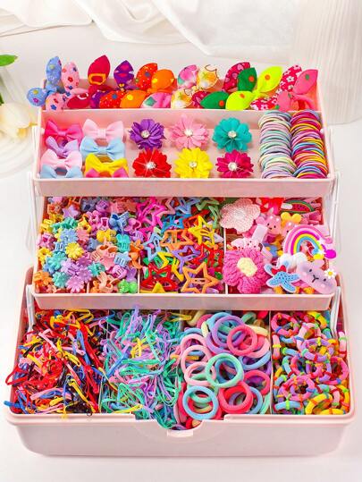 886 piezas/Set Accesorios para el cabello estilo Kawaii con golondrinas de colores, incluyendo scrunchies, pinzas de pelo con flores, pinzas de pelo con lazos, pinzas de pelo con animales lindos y letras, adecuado para niñas y mujeres, satisfaciendo diversas necesidades de creatividad en peinados dulces, casuales o elegantes, esencial diario para todas las estaciones, pinzas de garra, pasadores de pelo, regalos, lazos