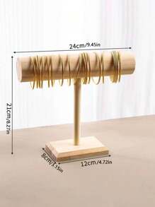 1 pièce Support de présentation en bois pour bracelet/jonc/montre, présentoir à bijoux. Organisateur de rangement d'été, cadeau de retour à l'école