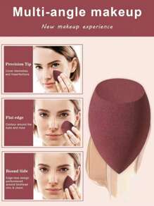 1pc/3pcs/6pcs/12pcMake-Up Sponge, Random Color And Shape, Suitable For All Skin Types, Latex-Free Multi-Purpose Make-Up Sponge For Liquids, Creams And Powders, No Stripes, Smooth Make-Up Applications, Easy To Carry, Simple And Beautiful.
