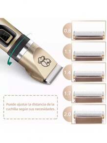 DeTODO Kit De Máquina Cortadora De Pelo Para Mascotas. Incluye 11 Piezas