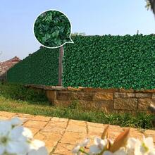 1pc Artificial Ivy Privacy Screen, Ivy Leaf Fence With Mesh Backing, Outdoor Garden Patio Balcony Green Wall Decor,Fake Plants - Army Green - View 9