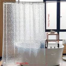 Fashionable EVA Water Cube Shower Curtain, Waterproof, Chemical-Free, Transparent Lining, No Hooks Included. Summer Bathroom Decor, New School Year Bathroom Accessory (This Product Is Lightweight, Please Note The Product Dimensions) - Multicolor - View 16