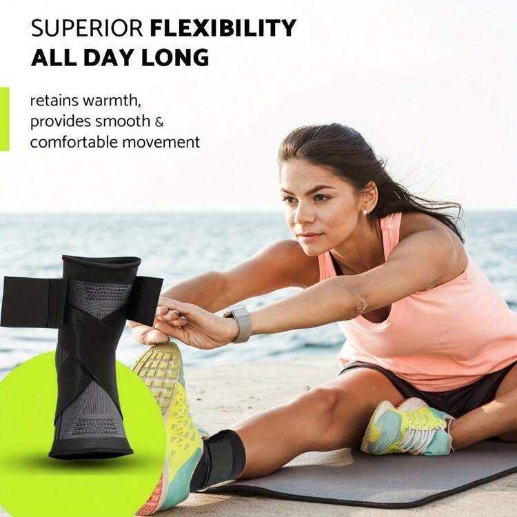 1pc Ankle Brace, Adjustable Compression, High Elastic, Pull On Closure, Hand Wash Only, For Men & Women, Fitness, Weightlifting, Sports, Hiking Anklet Gym Accessories - Multicolor - View 7