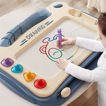 Kinder Malboard, Skizzier- und Kritzelboard Spielzeug, intelligentes Lernspielzeug, Geschenk zum Geburtstag für Jungen und Mädchen, Weihnachts- und Halloween-Geschenk (4 Stempel + 1 Bleistift + 4 Ständer)