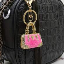 Mini Sparkling Rhinestone Enamel Keychain Purse Bag Backpack Pendant Charm - Fashionable And Functional Accessory For Women - Perfect Gift Idea Y2K Beach Accessories Daisy