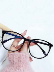 Transparent Non-Prescription Large Frame Glasses, Lightweight (Glasses Case Not Included)