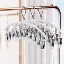 1 قطعة مشبك جوارب من الصلب المقاوم للصدأ متعدد المشابك، رف تجفيف خال من الأضرار للجوارب والمناشف الرطبة، رف تعليق متعدد الأغراض للمنزل - متعدد الألوان - مشاهدة 2