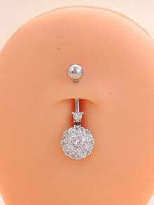 1pc/Set Women Sexy Navel Piercing Ring With Butterfly Zirconia Decoration, Belly Button Rings - Multicolor - View 4