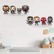 6pcs Vinyl Record Shelf Wall Mount, 12 Inch Clear Acrylic Album Record Holder Display, Bookshelf, Floating Wall Shelves For Bathroom, Bedroom, Living Room, Kitchen - 透明 - 查看 4