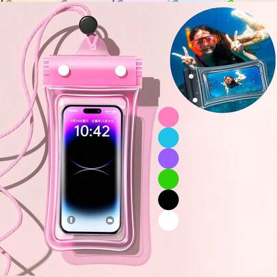 Túi chống nước cho điện thoại di động, đồ dùng bơi lội, đồ dùng lặn, đồ dùng ngoài trời, túi đựng điện thoại chống nước, bao da đựng điện thoại chống nước có dây đeo với 16/15/14/13/12 Pro Max lên đến 8,3", túi đựng điện thoại khô cho kỳ nghỉ, hồ bơi, bãi biển, thuyền kayak, du ngoạn, đồ dùng thiết yếu khi đi du lịch