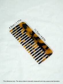 lina. 1pc Wide Tooth Comb, Acetate Fiber Board Marble Pattern Comb Teeth, Easily Detangle Hair, Travel Size, Convenient To Carry, Fits In Wallet, Pocket, Backpack, Mini Anti-Tangle Comb, Suitable For All Hair Types, Dry And Wet Use, Unisex, Hair Care, Hair Styling Tool, Mini Portable, Travel Accessory - Multicolor - View 5