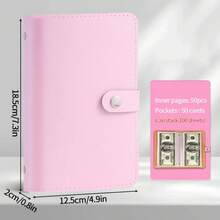 100pcs Envelope Budget Challenge Loose Leaf Binder, Money Saving Binder, Multi-Function Loose Leaf Storage Organizer Pouch, Portable,Back To School,School Supplies - Multicolor - View 13