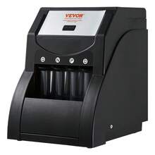 Clasificador de monedas de dólares estadounidenses, máquina clasificadora de monedas para monedas de USD de 1, 5, 10 y 25 centavos, clasifica hasta 230 monedas/min, máquina clasificadora y enrolladora de monedas que puede contener 200 monedas, incluye 4 tubos para monedas, color negro 230 piezas - Multicolor - Ver 6