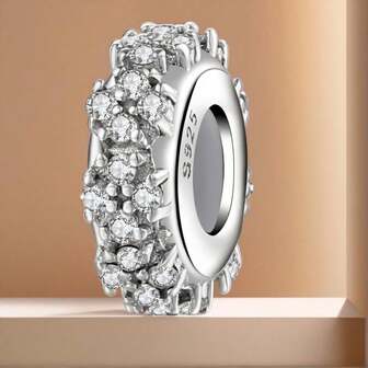 MAGIC CHARMS 1pc S925 Sterling Silver Loving Pet Paw Jewelry Stopper Rubber Plug Charm, DIY Accessory For Women Bracelets & Necklaces, Elegant Gift For Holidays