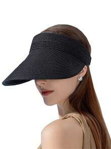 1顶夏季透气可调节遮阳帽，可折叠宽檐草帽，男女通用防紫外线 - A - 查看 9