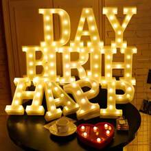 1pc DIY Illuminated Letter Light, 26 Letters And 10 Numbers Options, Suitable For Children Room, Nursery, Birthday, Holiday Decor, Girl's Room Decor, Home Decor, Engagement Party, Wedding, Birthday Party, Christmas Light, Home Bar Decor