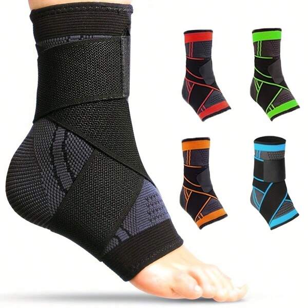 1 Stück Knöchelbandage, verstellbar, kompressiv, hoch elastisch, mit Schlupfverschluss, nur Handwäsche, für Männer & Frauen, Fitness, Gewichtheben, Sport, Wandern, Knöcheltraining Fitnessaccessoires