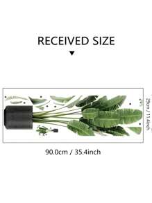 1pc/3pcs/5pcs Tropical Plant Pattern Creative Wall Stickers, Non-Adhesive Wall Decals For Bedroom, Living Room, Entryway, Home Decor, Suitable For Halloween, Christmas, New Year Holiday Decoration