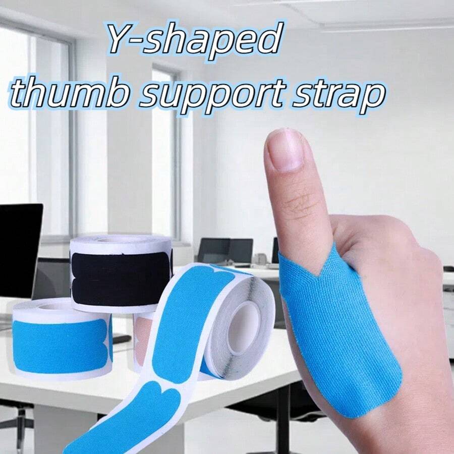50 piezas/Rollo Cinta adhesiva autoadhesiva con forma de Y precortada - Parche elástico de vendaje para el pulgar para soporte de articulaciones de dedos y dedos de los pies