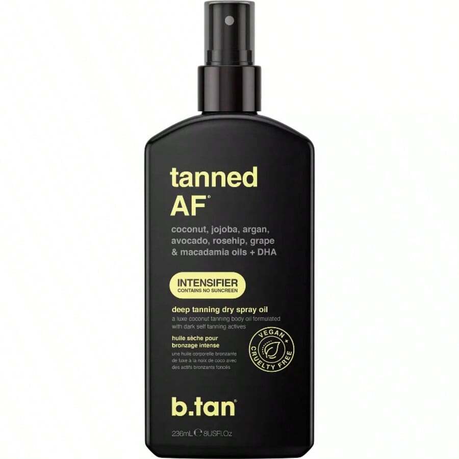 B.Tan Tanned AF Intensifier Aceite bronceador seco unisex de 8 oz - 1 - Ver 1