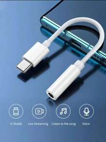 Adaptador de conector hembra de 3,5 mm para auriculares de tipo USB C, Cable auxiliar de audio tipo C, conector macho USB C a conector hembra de 3,5 mm, compatible con todos los dispositivos con puerto Type-C: Galaxy S23, S23+, S23 Ultra, S22, S22+, S22 Ultra, S21, S21+, S21 Ultra, S20 Ultra, Z Flip, S20+, S10, S10+, S10 Ultra, Pixel 5, 4, 3XL, compatible con iPhone 15 Plus, iPhone 15 Pro Max, iPad Pro 2020/2018 y talla grande.