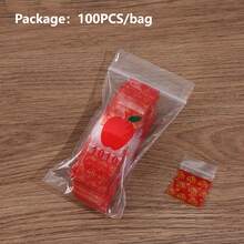 300pcs/Pack, 100pcs/Pack Plastic Mini Self-Sealing Storage Bags, Assorted Patterns Resealable Bags, Suitable For Organizing Small Items, Storing Earrings, Necklaces, Decorative Stones And Plant Seeds, Crafting And Experiments, Holiday Small Gift Packaging - Multicolor - View 16