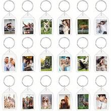 10pcs/Bag Transparent Plastic Photo Frame Keychain Photo Small Pendant Empty Shell Pendant DIY ID Photo Head Sticker Graduation Memorial Gift Pendant - Keychain - View 3