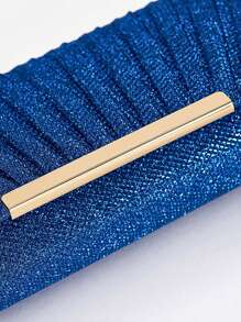 Women's Fashionable & Elegant Pleated Clutch Purse, Handbag Shoulder Strap Evening Bag