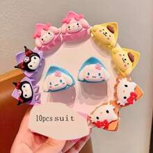 Sanrio 2/10pcsSanrio Cute Little Catnip Cartoon Female Fun Hairpin Princess Hair Clip Hair Hairpin Headpiece Holiday Gift