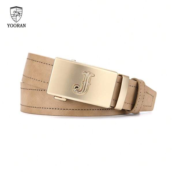 1PC Men's Belt - 1 3/8" PU Leather Belt For Jeans - Adjustable Dress Belt For Any Occasion - Stylish Men's Retro Waist Belt