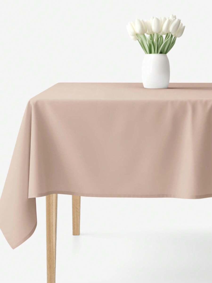 Tablecloth 2.20x1.50m 6 Seats Party Buffet Restaurant - Beige - View 1